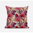 thumbnail image 2 of Plant Illusion Faux Daim Jeter Tissu Oreiller en Bleu Rouge 18x18, 2 of 5