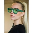 thumbnail image 6 of Square Sunglasses for Women Men Square Thick Frame Sun Glasses Simple Designer Style Shades, 6 of 6