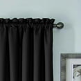 thumbnail image 2 of Eclipse Corinne Blackout Rod Pocket Single Window Curtain Panel, Black, 42 x 63, 2 of 5