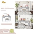 thumbnail image 2 of 30" Makeup Vanities Desk with Flip Top Dressing Table 2 Drawers, Wood Makeup Vanity Table Set with Stool Use for Women, Girl Bedroom, 2 of 7