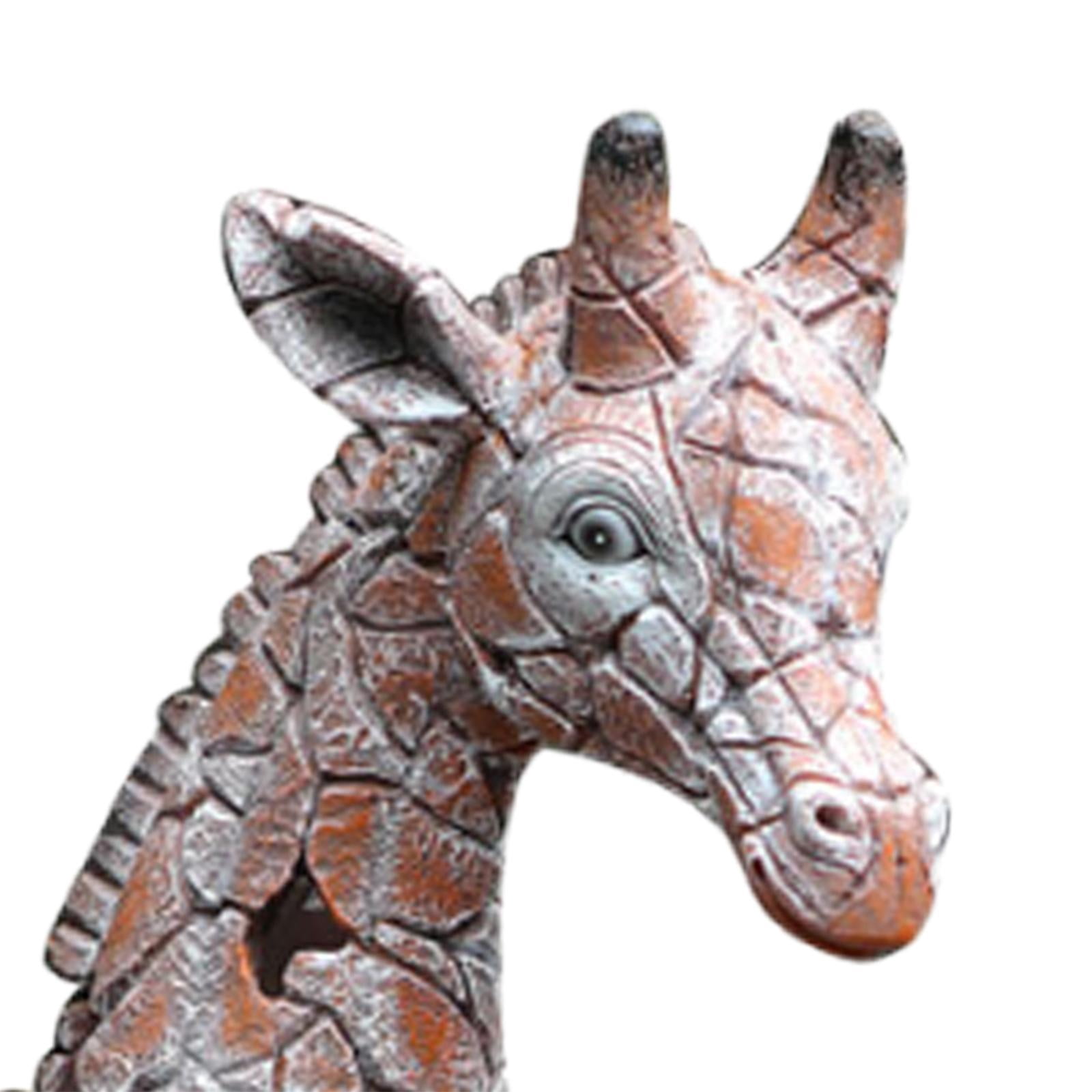 MAGIDEAL Garden Giraffe Statue with Solar Lantern Art Decor for Yard Backyard Outdoor Giraffe Long Neck