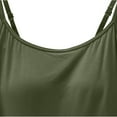 thumbnail image 4 of Womens Soft Modal Pajamas Set 2 Piece Sleeveless Built in Bra Camisole Top Nightshirt and Shorts Sleep Loungewear (3X-Large, Army Green), 4 of 6