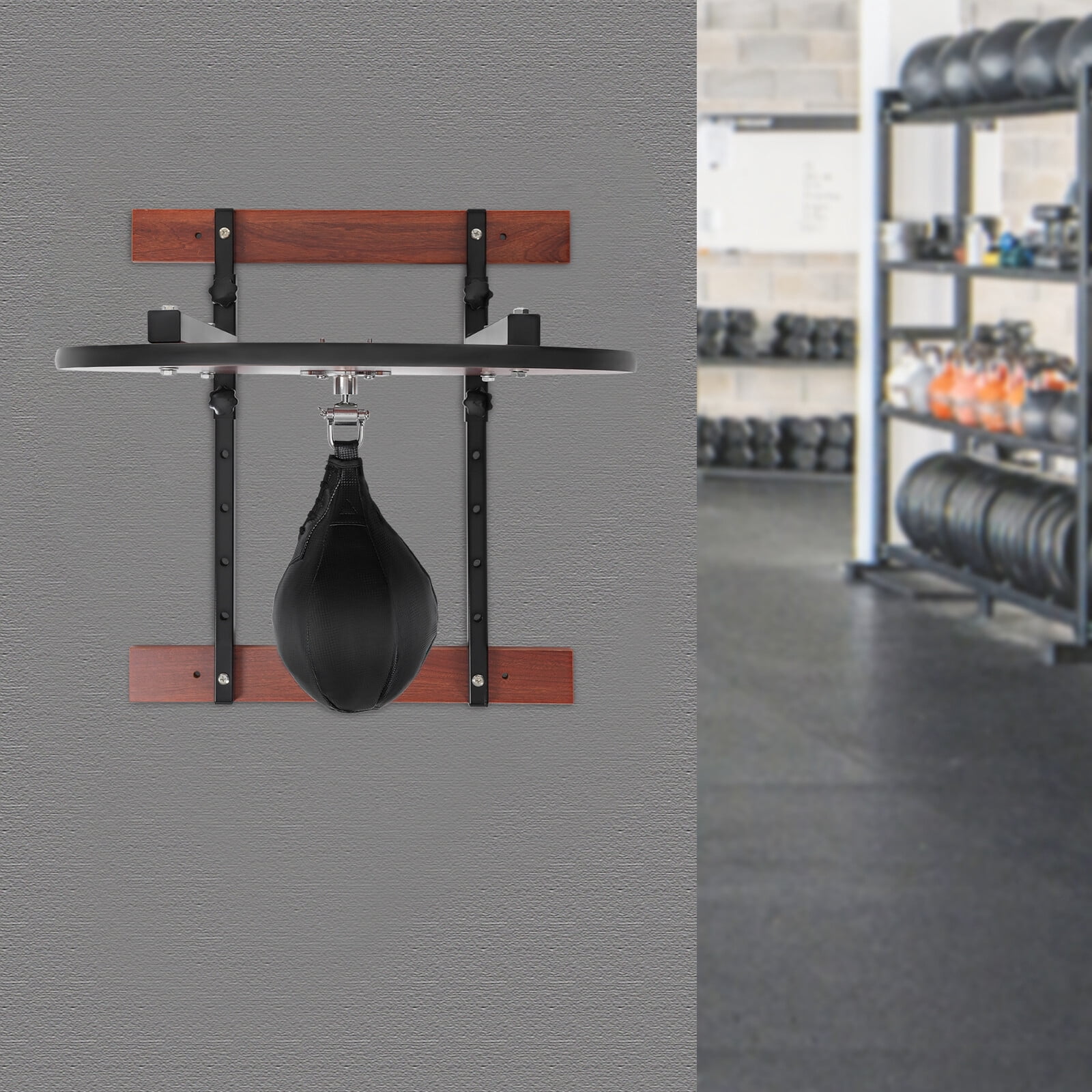 Adjustable Speed Bag, Heavy Duty Wall Mounted Boxing Speed Ball, PU Training Bag for Reaction Hand Eye Coordination Practice
