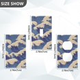 thumbnail image 7 of Yayeee Blank Wall Plate Cover 1-Gang 4.5"x2.7" Home Unused Decorative Outlet, Blue Wave Pattern, 7 of 7