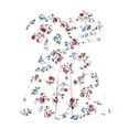 thumbnail image 7 of Amidoa Girl Dresses A-Line Twirl Skater Short Sleeve Dress Summer Casual Sundress for Kids White Size 12, 7 of 7