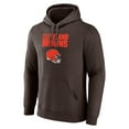 thumbnail image 2 of Men's Myles Garrett Brown Cleveland Browns Team Wordmark Player Name & Number Pullover Hoodie, 2 of 3