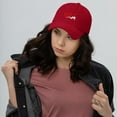 thumbnail image 2 of Bada Bing! Sopranos Dad Hat Embroidered Adjustable New Jersey Mafia Camo (Cranberry), 2 of 6