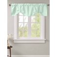 thumbnail image 2 of Tie Up Valance Curtain for Kitchen,Light Green White Stripe Texture Rod Pocket Short Curtains Adjustable Tie-Up Shade Valances,Minimalist Line Art Window Treatment for Bathroom Living Room Bedroom, 2 of 8