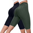 thumbnail image 2 of Only Moment Women's Summer Sweat Shorts Chemical Fiber Blends High Waist Dress Pants with Pockets for Yoga Business Travel Casual Yoga Shorts for Wowomen Army Green,L, 2 of 4