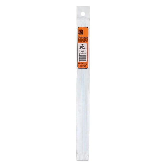 Plastruct Plastic Hexagon Rod - Pkg of 10, 0.03" W × 10" L