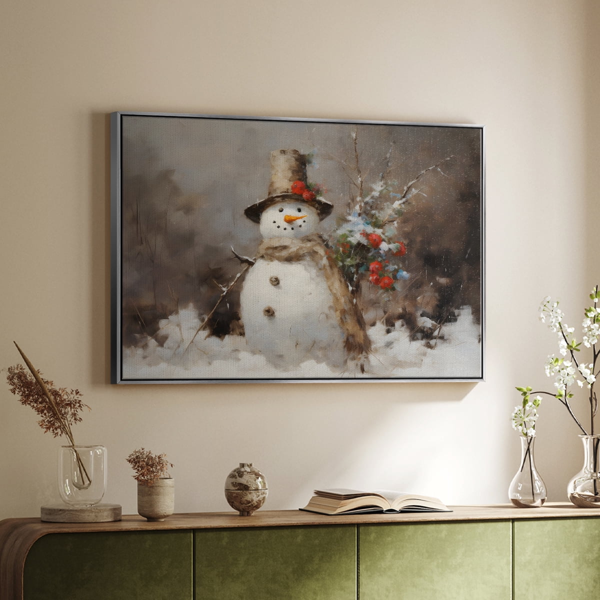 Vintage Landscape-CLXVII By Wexford Home Framed in Silver Wood Gallery Wrapped Canvas 17 in. x 25 in.
