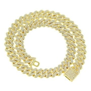 Punk Fashion Chain,Cuban Chain Necklace Dangling Curb Chain,Alloy Curb Chain Cuban Necklace Bracelet,Punk Fashion Cuban Chain Gold,cool cuban chain bracelet for men 18inch Gold Color