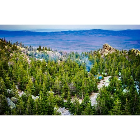 Russian Landscape - LAMINATED POSTER Russia Trees Woods Mountains Landscape Forest Poster 24x16 Adhesive Decal