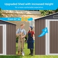 thumbnail image 5 of DISHUP Outdoor Storage Shed, 8x6 ft Metal Shed with Window＆Lockable Doors, Ideal for Backyard, Garden and Patio, 5 of 7