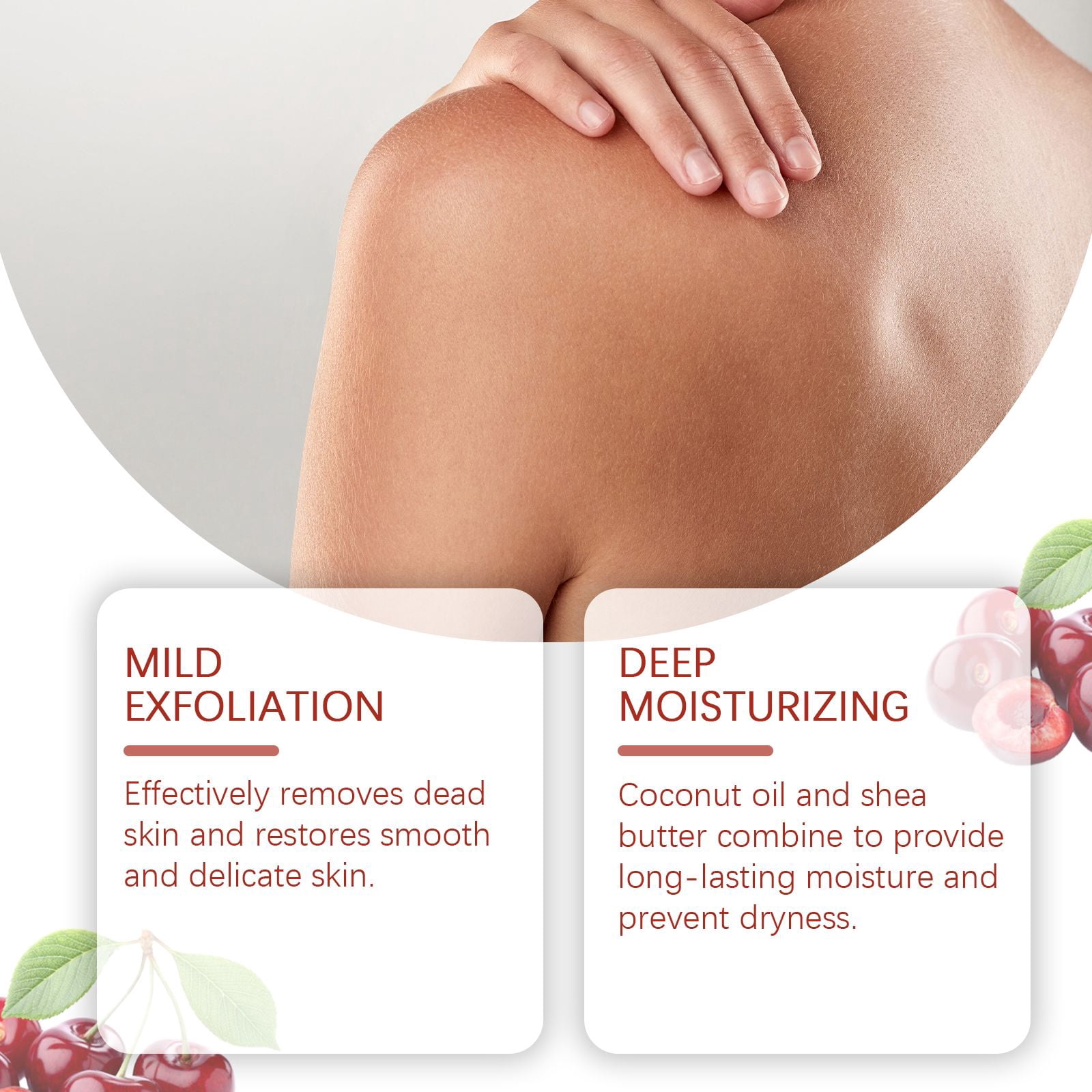 Alvantor Gentle Exfoliating Cherry Sugar Body Scrub 4.23oz