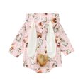 thumbnail image 3 of aDJFDGT Boys Girls Easter Long Sleeve Cartoon Rabbit Hooded Pullover Romper Sweatshirt Bodysuits, 3 of 9