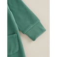 thumbnail image 7 of Suealasg Infant Baby Boys Girls Autumn Clothes Long Sleeve Oblique Zipper Hooded Romper Full Length Jumpsuits Bodysuit 0-18 Months, 7 of 7