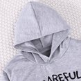 thumbnail image 4 of Gibobby Blusas De Niñas Ropa de sudadera con capucha y cuello de manga larga con estampado de letras de primavera para niñas pequeñas y bebés （Gris， 5-6 Años), 4 of 5