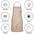 thumbnail image 6 of Pofeuu Tortilla Print Aprons with Pockets, Cute Aprons for Kitchen, Cooking, Server, Barber, Chef Apron, 6 of 7
