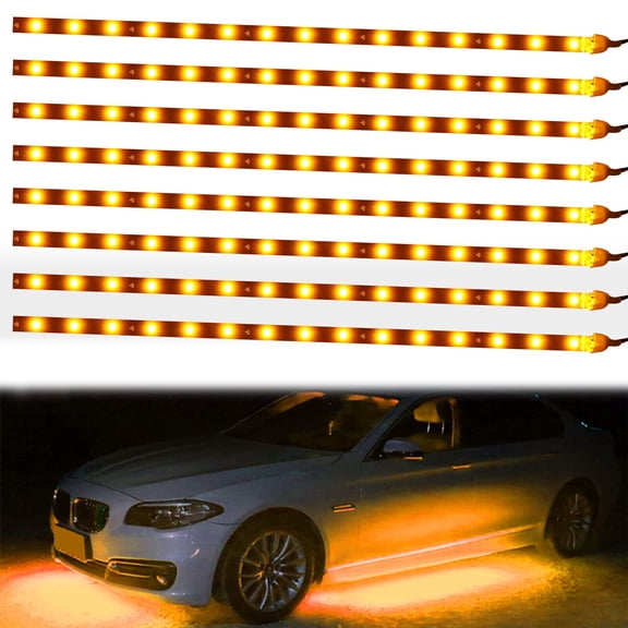 From China XT AUTO 8pcs 12V Super Bright 30cm 15 LED Flexible Waterproof LED Strip Light for Car Interior & Exterior Decoration DRL Day Running Light Or Boat Bus Garden