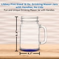 thumbnail image 5 of 10 Libbey Mason Jars with Handles Set, 16 oz. - Traditional style, High standard - Blue, 5 of 5