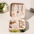 thumbnail image 6 of Sloth Travel Portable Square Jewelry Box Organizer for Girls and Women with Ring Earring Necklace Bracelet Storage Display Case Holder, 6 of 6