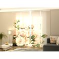 thumbnail image 1 of Tiptophomedecor Set of 4 Panel Blinds Cream Roses, 1 of 6