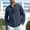 Navy, variant on Mens Half Button Shirts Trendy Casual Collared Long Sleeve Shirts Comfort Loose Fit Pullover Shirt Loungewear
