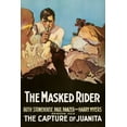 thumbnail image 2 of Unknown 23x32 White Modern Wood Framed Museum Art Print Titled - Vintage Westerns: Masked Rider - The Capture of Juanita, 2 of 4