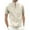 Beige, variant on Kovlvoll Mens Shirts Lightweight Cotton Linen Buttons V Neck Short Sleeve Shirt Summer Casual T-Shirt with Pocket