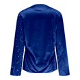 thumbnail image 5 of Womens V-Neck Tops Long SLeeve Carnival Solid Color Printed Casual Loose T Shirts Spring Summer Fashion Tees Trendy Clothing, 5 of 5
