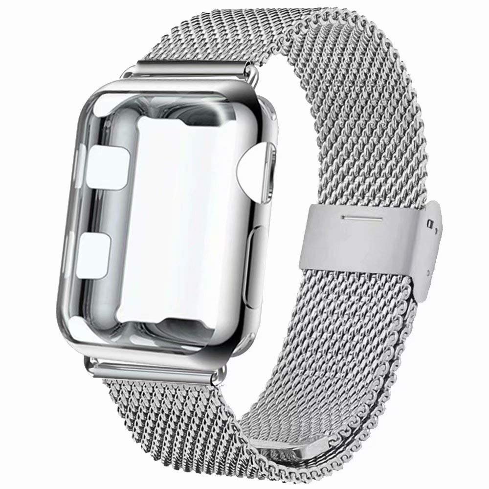 SPYCASE Apple Watch Band 45mm Milanese Band with Screen Protector