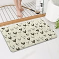 thumbnail image 4 of Beige Chicken Sketch Pattern Bathroom Rugs Mat,Non Slip Microfiber Bathroom Rug,Rubber Backing,Soft Bathroom Mats for Bathroom Floor,Tub and Shower,17x27in(43x68cm), 4 of 5