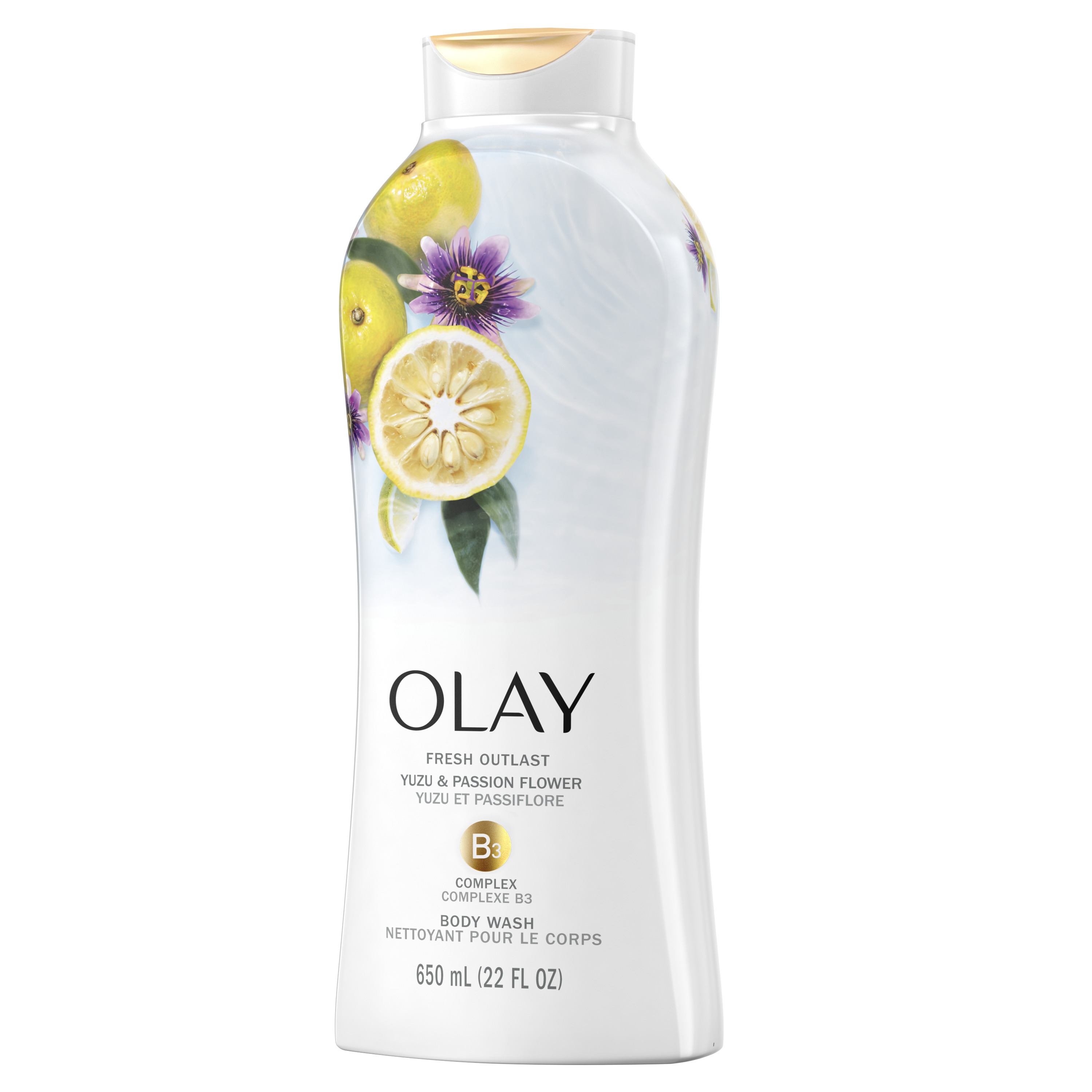 Olay Fresh Outlast Body Wash, Yuzu & Passion Flower, 22 fl oz