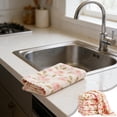 thumbnail image 1 of weibbin Superfine Fiber Kitchen Cleaning Cloth Floral Pattern Absorbent Non Shedding for Dishes 4PCS, 1 of 6