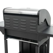 Resenkos 3-Burner Propane Grill, 37,000 BTU Stainless Steel Gas BBQ with Side Burner, Silver