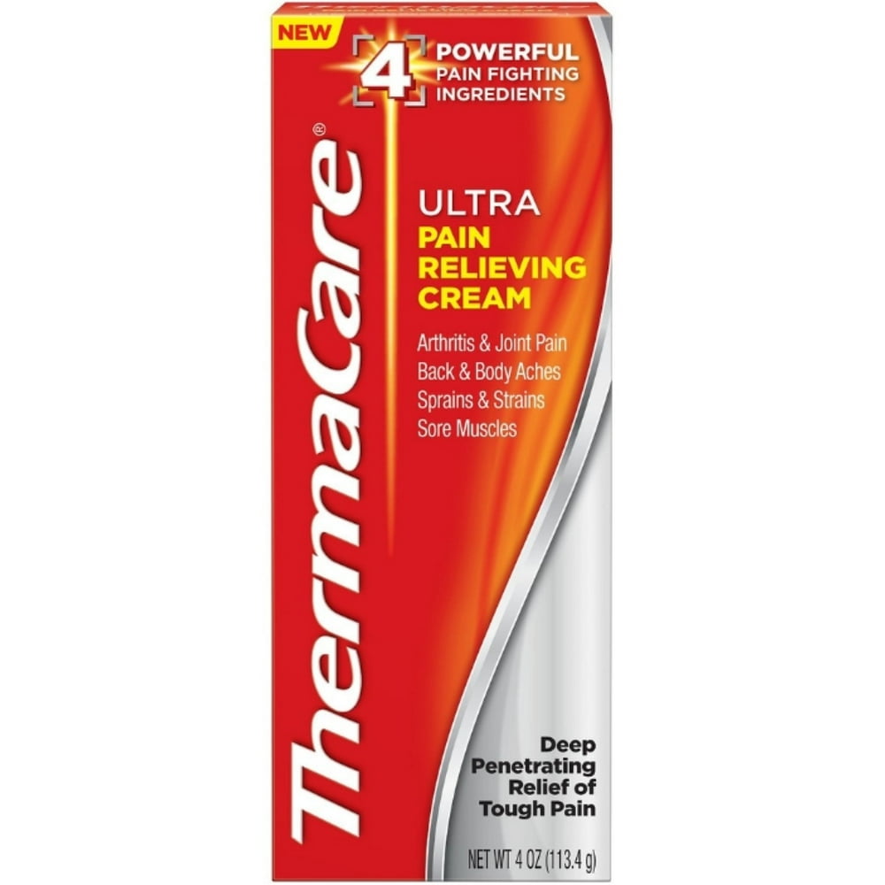 2 Pack ThermaCare Ultra Pain Relieving Cream, 4 oz