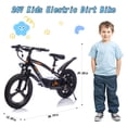 thumbnail image 3 of Dvsripa 24V Kids Electric Dirt Bike,300W Super Power Motor,Max 12.43MPH,16in Wheels,Power Display,Adjustable Seat Height,Hand-Operated Brakes Electric Balance Bike For Kids 5-12,Black, 3 of 14