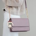 thumbnail image 2 of Unique Bargains 1 Pc Handbag Charm Cute Beaded Chain Handbag Accessories Reddish Brown Beige, 2 of 6