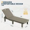 thumbnail image 6 of ELPOSUN Oversized Outdoor Chairse Lounge Chair, 5-Level Adjustment Backrest, Extra Widen Chaise with Cup Holder Easy Assembly for Pool Beach Garden, 6 of 7
