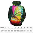 thumbnail image 2 of Colorful Butterfly Floral Print Men's Women Vintage 3D Hooded Sweatshirt - All-Season Loose Fit Streetwear, 2 of 6