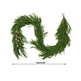 thumbnail image 2 of 6ft Christmas Garland for Mantle Wreath, Realistic Soft Imitation Cedar Wreath, Thick Wood Wreath, Suitable for Home Mantel Table, Suitable for Stair Railing Christmas Deco (C), 2 of 8