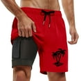 thumbnail image 3 of Men's Swim Trunks with Compression Liner, Inseam Board Shorts, Pockets, Polyester & Spandex Material, for Water Sports, 3 of 3