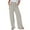 Gray, variant on Jeans for Women Solid Color Drawstring Cotton and Linen Casual Loose Wide-Leg Straight Long Pants with Pockets Khaki Loose Denim Pants L
