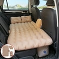 thumbnail image 4 of Portable Car Inflatable Bed, Thickened Flocking PVC, with 2 Pillows + Foot Pump + Storage Bag, Fast Inflation, Car Mattress, Self-driving Camping Car Sleep Mattress, Universal for Cars And SUVs, 4 of 11