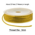 thumbnail image 2 of Unique Bargains 2 Pack Twisted Nylon Twine Thread Beading Cord 3mm 7M/23 Feet Extra Strong Braided Nylon String, Goldenrod, 2 of 6