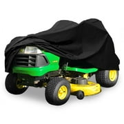 Deluxe Riding Lawn Mower Tractor Cover Fits Decks up to 54" - Black - Water and Sunray Resistant Storage Cover