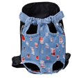 thumbnail image 1 of Portador portátil para perros y gatos para exteriores, mochila frontal transpirable con patas hacia fuera, bolsa de viaje (vaquero-m), 1 of 2