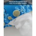 thumbnail image 7 of Summer Coastal Outdoor Head Resting Pillows with Insert Ocean Blue Seahorse Jellyfish Nautical Coral Bubble 1 Pack Waterproof Lumbar Pillows with Elastic Strap for Patio Recliner Beach Chair, 12"x20", 7 of 7