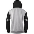 thumbnail image 2 of Chrisuno Men's Casual Hoodies Sweatshirt Novelty Hooded Sweatshirt Sweater Cool Looking Sweat Active Jacket Grey&Black 2XL, 2 of 5